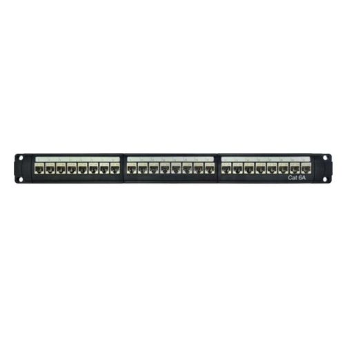 Патч-панель модульная 19дюйм 1U CAT6A 24 порта RJ45 экранир. DKC RN6APPF24