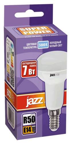 Лампа светодиодная PLED-SP 7Вт R50 5000К холод. бел. E14 540лм 230В JazzWay 1033635 фото 2