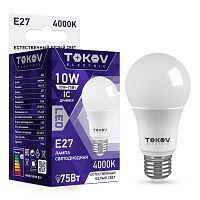 Лампа светодиодная 10Вт А60 4000К Е27 176-264В TOKOV ELECTRIC TKE-A60-E27-10-4K