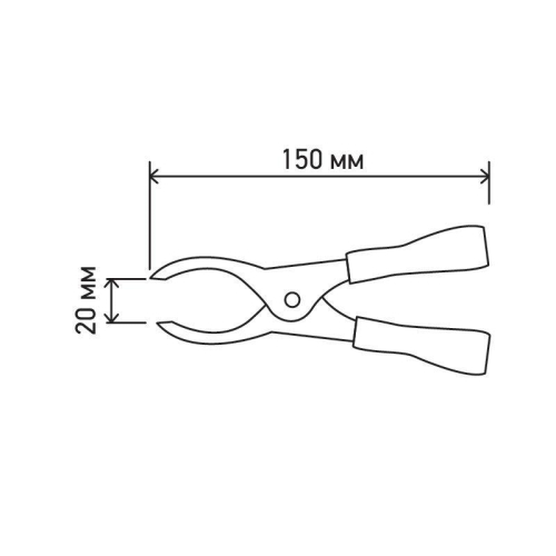 Зажим "крокодил" 250А 150мм (уп.20шт) Rexant 16-0020 фото 4