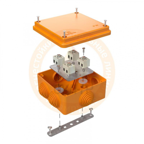 Коробка огнестойкая ОП 100х100х50мм Е15-Е120 Промрукав 40-0300-FR2.5-4