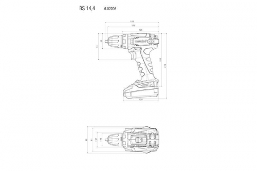 Винтоверт аккумуляторный BS 14.4 2х2.0Ач Li-Ion 10мм кейс Metabo 602206530 фото 2