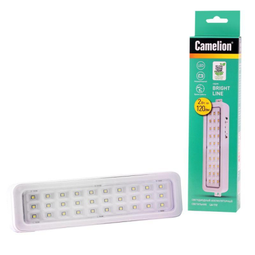 Светильник светодиодный LA-112 30LED 220В аккумуляторный Li-ion бел. Camelion 13149 фото 3