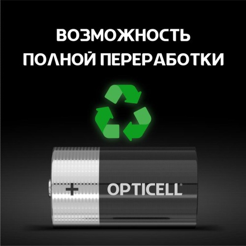 Элемент питания алкалиновый D/LR20 1.5В (блист. 2шт) Basic Opticell 5051005 фото 6