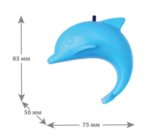 Светильник светодиодный NL-181 "Дельфин" 220В ночник с выкл. голуб. Camelion 12537 фото 5