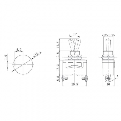 Тумблер 250В 15А (2с) ON-OFF 1п (KN-101) Rexant 36-4110 фото 2