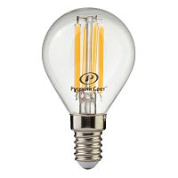 Лампа светодиодная филаментная RS LED F P45 E14 7W 220-240V 2700К 7Вт шар 810лм Ra 90 Русский Свет 15011245089