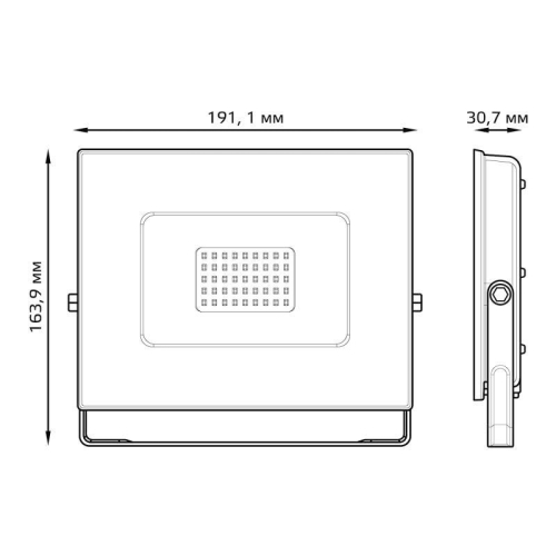 Прожектор светодиодный Elementary 70Вт 6500К IP65 6300лм 170-264В ДО черн. GAUSS 613100370 фото 4