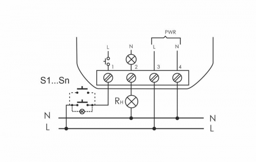 Реле импульсное BIS-402 (для установки в монтажную коробку 230В 8А 1Z IP40) F&F EA01.005.002 фото 2