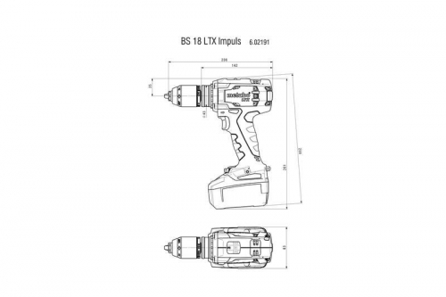 Шуруповерт аккумуляторный BS 18 LTX Impuls Set 3х4.0 Metalock Metabo 602191960 фото 2