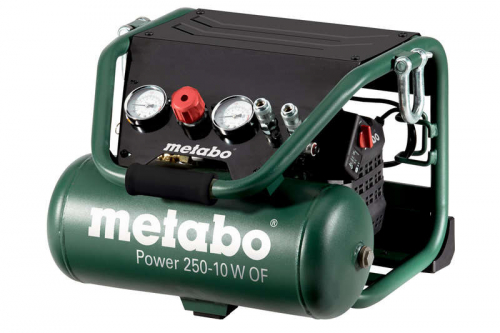 Компрессор безмасляный Power 250-10 W OF 1.5кВт 10л 220/м Metabo 601544000