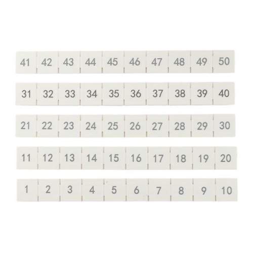 Маркировка для клемм 10/16/35/90 UT 1-50 (уп.100шт) EKF scr-ut-mrk-10-90-1-50 фото 2