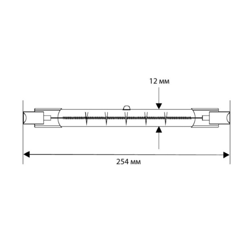 Лампа галогенная J254 1500Вт линейная R7s 3000К 240В лин. 254мм Camelion 2939