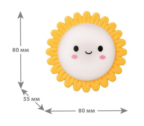 Светильник светодиодный NL-179 "Солнышко" 220В ночник с выкл. бел. Camelion 12535 фото 5