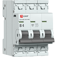 Выключатель автоматический модульный 3п B 4А 6кА ВА 47-63N PROxima EKF M636304B