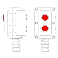 Пост управления взрывонепроницаемый из алюминия LCSD-02-B-MB-L1R(220)x1-P1R(11)x1-PBMB-KA2MHK DKC LCSD21000065