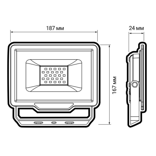 Прожектор светодиодный PFL-C3 50Вт 6500К ДО/СДО IP65 закален. прозр. стекло JazzWay 5023581A фото 3