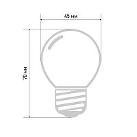 Лампа светодиодная шар E27 3LED d45мм RGB Neon-Night 405-513