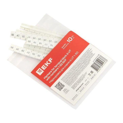 Маркировка для клемм 6 UT 1-50 (уп.100шт) EKF scr-ut-mrk-6-1-50 фото 6