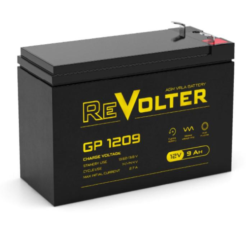 Аккумулятор 12В 9А.ч REVOLTER GP 1209