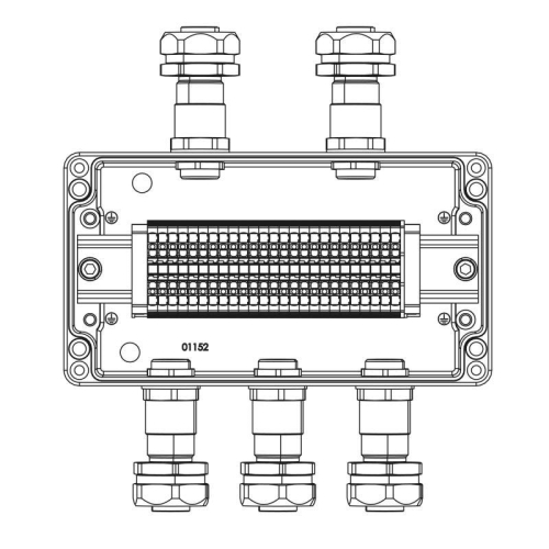 Коробка взрывозащищенная клеммная из алюминия TBE-A-14-(25xHMM.2)-2xKAEPM2MHK-20(A)-3xKAEPM2MHK-20(C)1Ex e IIC Т5 Gb / Ex tb IIICT95град.C Db IP66 DKC 1201.141.22.11D