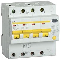 Выключатель автоматический дифференциального тока селективный 4п 40А 100мА тип AC АД14S KARAT IEK MAD13-4-040-C-100