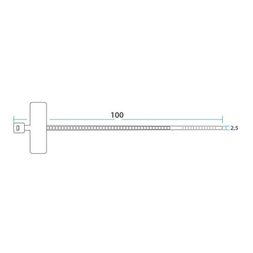 Хомут кабельный 2.5х100 под маркер нейл. бел. (уп.100шт) Rexant 07-0106 фото 3