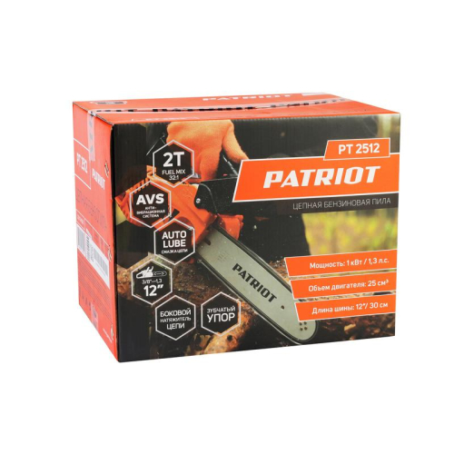 Пила цепная бензиновая PT 2512 1.3л.с. 12дюйм PATRIOT 220104500 фото 2