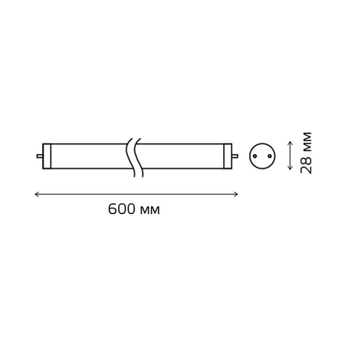 Лампа светодиодная Elementary 10Вт трубчатая 6500К холод. бел. G13 800лм стекло GAUSS 93030 фото 4