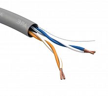 Кабель витая пара U/UTP кат.5E 2х2х24AWG solid CCA PVC Simple сер. (м) Эра Б0044433