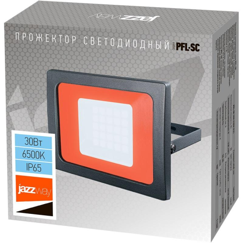 Прожектор светодиодный PFL-SC 30Вт 6500К IP65 190-260В ДО закален. матов. стекло JazzWay 5001404 фото 3