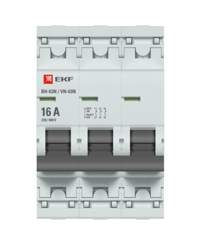 Выключатель нагрузки 3п 16А ВН-63N PROxima EKF S63316 фото 2