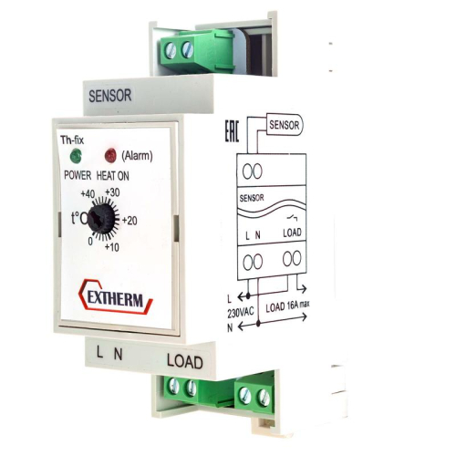Термостат для управления системой электрообогрева на трубопроводах/резервуарах с фиксирован. гистерезисом Extherm Th-fix фото 2
