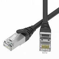 Патч-корд экранированный SLIM CAT6 S/FTP 4х2 28 AWG LSZH 0.3м черн. DKC RN6SF4503BK-28