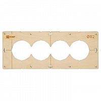 Шаблон для подрозетников c 4 отв. d82мм Expert EKF sh-d82-4