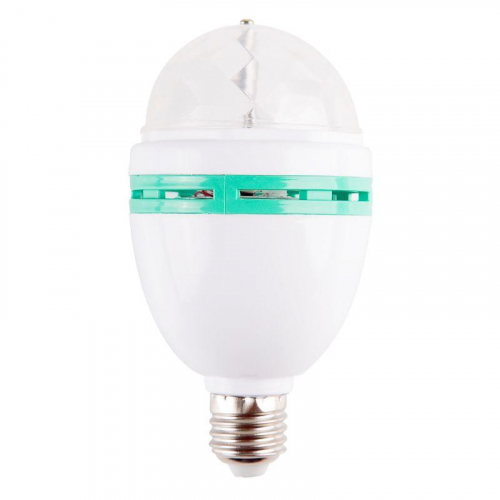 Лампа светодиодная "Диско" 6Вт 3LED RGB E27 230В IP20 80х80х195мм Neon-Night 601-253