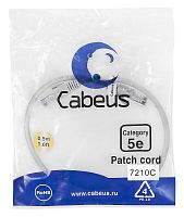 Патч-корд U/UTP кат.5E 2xRJ45/8p8c неэкранир. PVC 0.5м сер. Cabeus 7210c