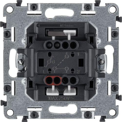 Переключатель 1-кл. СП Valena Life 10А IP20 250В 10AX с лицев. панелью безвинтов. зажимы механизм бел. Leg 752406 фото 2