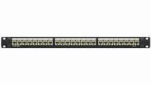 Патч-панель 19дюйм 1UCAT6 24 модуля RJ45 неэкранированная DKC RN6PPU24