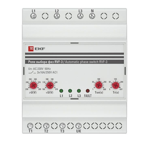 Реле выбора фаз РВФ-3 PROxima EKF RVF-3 фото 2