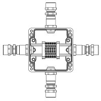 Коробка взрывозащищенная клеммная из полиэстера TBE-P-03-(6xCBC.2)-1xKA2MHK(A)-1xKA2MHK(B)-1xKA2MHK(C)-1xKA2MHK(D)1Ex e IIC Т5 Gb /Ex tb IIIC T95град.C Db IP66/КЗ DKC 1231.031.22.1226