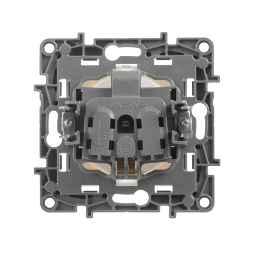 Розетка 1-м СП Etika 16А IP20 250В 2P+E с заземл. немецк. стандарт винтов. клеммы механизм бел. Leg 672221 фото 6