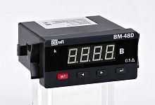 Вольтметр цифровой ВМ-48D 1ф вх. 600В вых. DO+RS-485 96х48мм LED-дисплей DEKraft 50381DEK