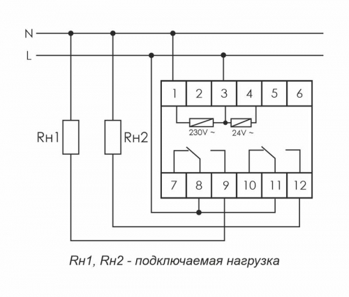 Реле времени PCU-510 2х8А 230В 2 перекл. IP20 многофункц. монтаж на DIN-рейке F&F EA02.001.009 фото 2