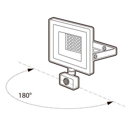 Прожектор светодиодный PFL-SC SENSOR 30Вт 6500К IP54 190-260В ДО закален. матов. стекло JazzWay 5001411 фото 7