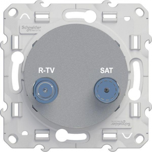 Розетка телевизионная оконечная TV/R/SAT СП Odace механизм алюм. SchE S53R455