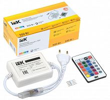 Контроллер с ПДУ ИК RGB 3 канала 220В 3А 500Вт IEK LSC1-RGB-500-IR-20-220-B